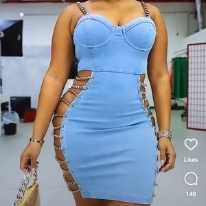 Brand New Denim CHAINED DRESS